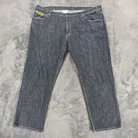 Benchmark Un-Holey FR Jeans Men 44x28 Blue ARC/HRC 2 Construction Workwear U.S.A - Picture 1 of 9